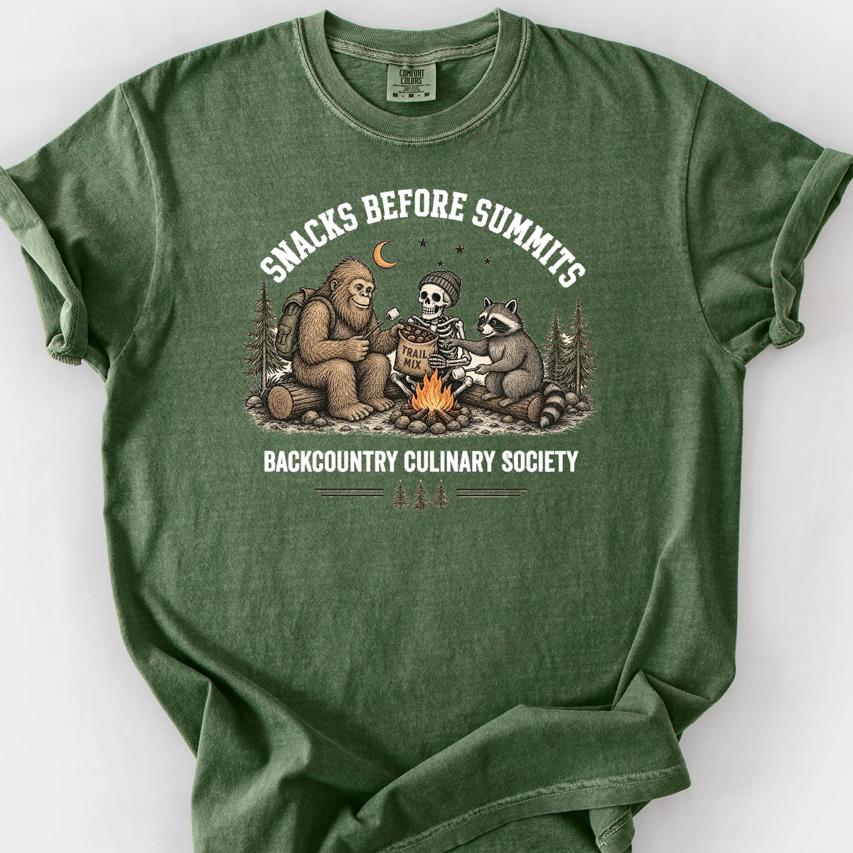 Snacks Before Summits T-Shirt — Moss