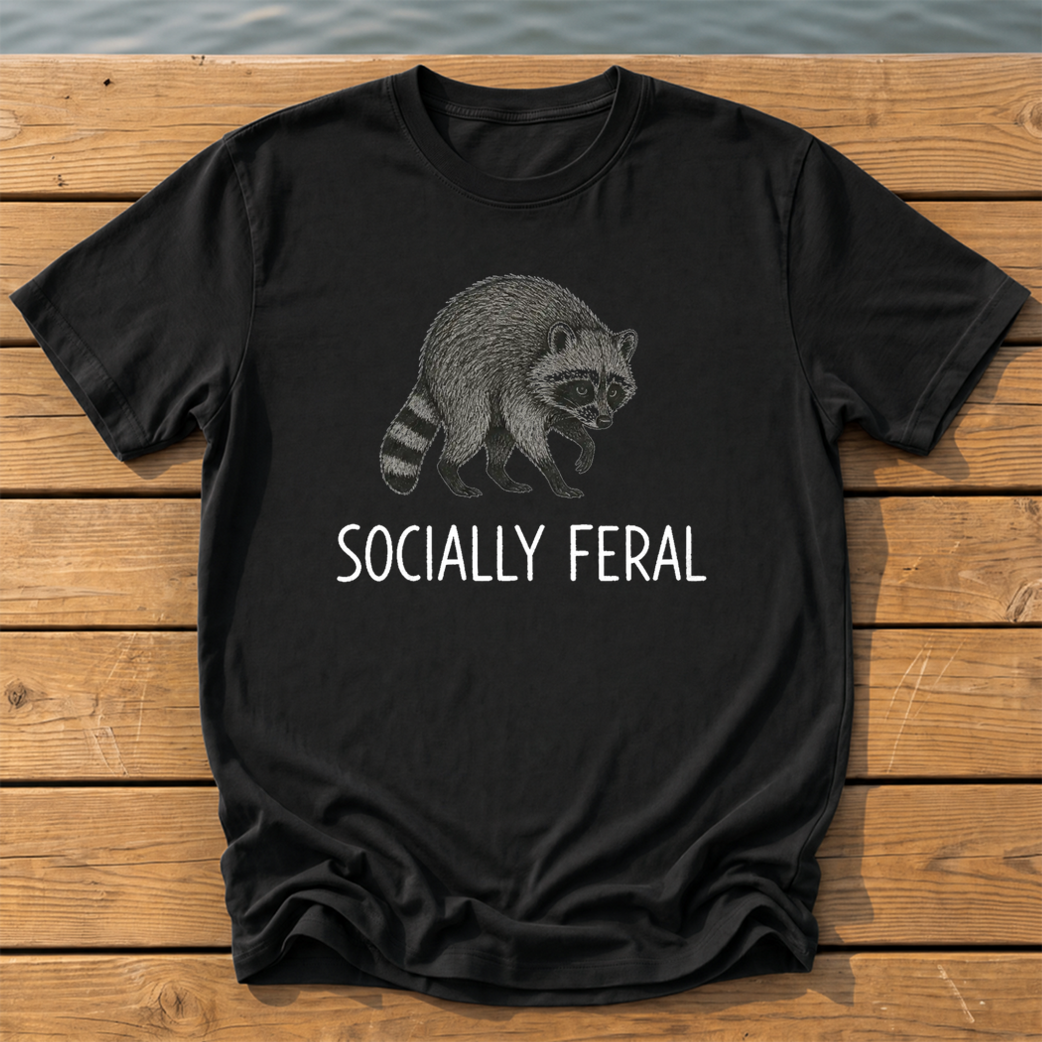Socially Feral T-Shirt — Black