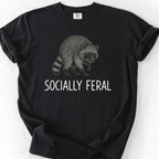 Socially Feral T-Shirt — Black