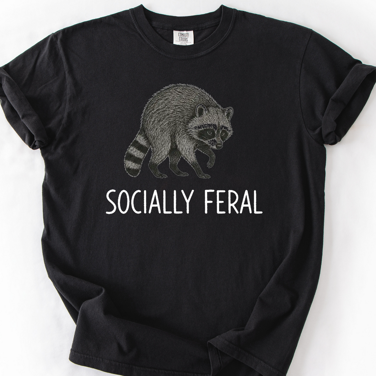 Socially Feral T-Shirt — Black