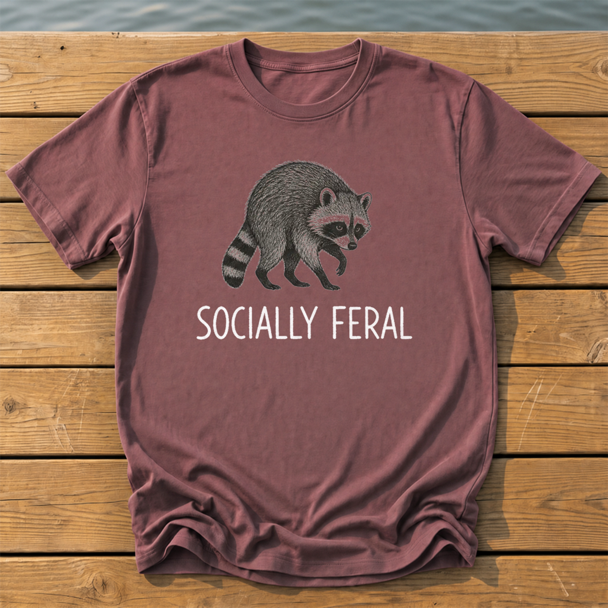 Socially Feral T-Shirt — Brick