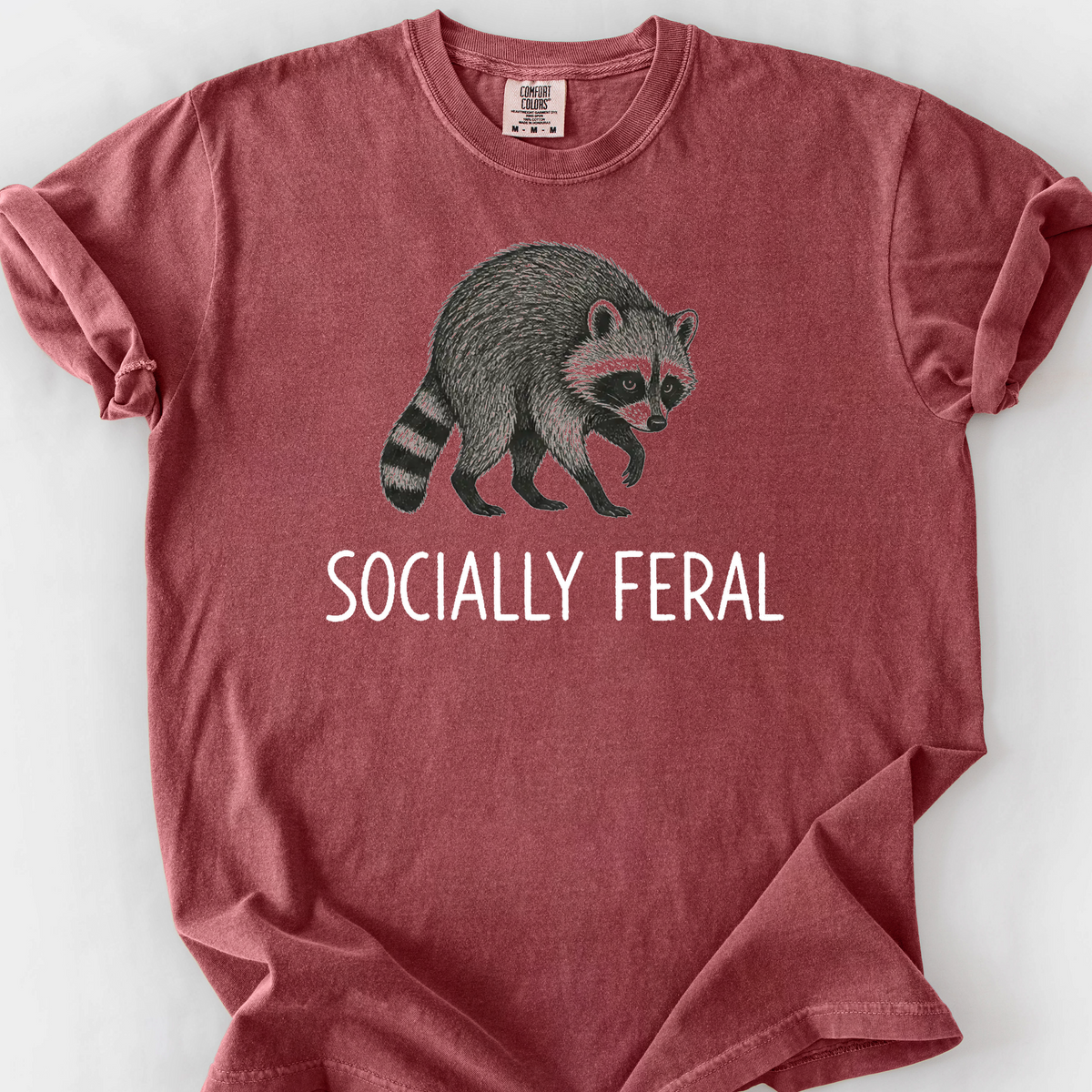 Socially Feral T-Shirt — Brick