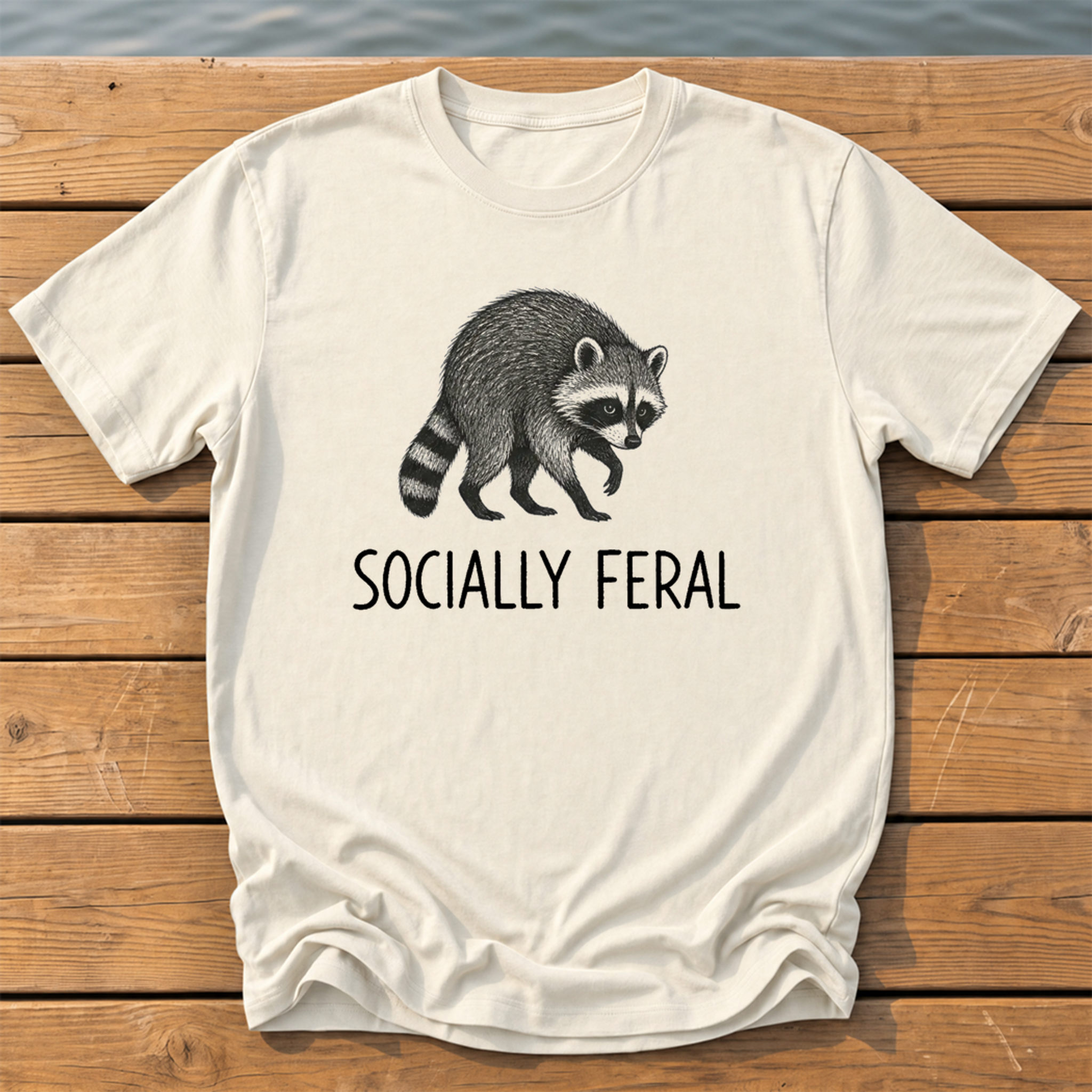 Socially Feral T-Shirt — Ivory