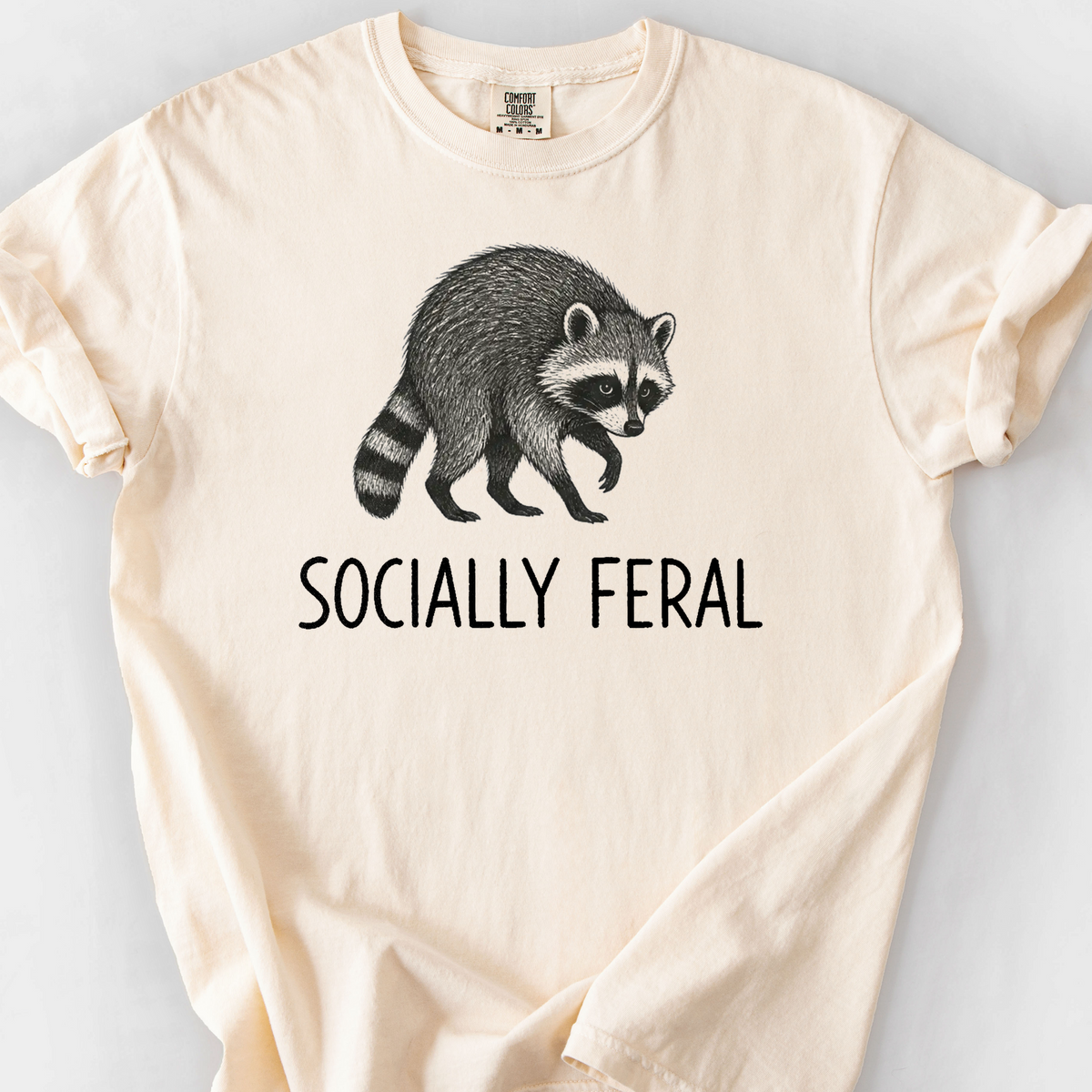 Socially Feral T-Shirt — Ivory