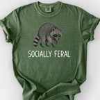 Socially Feral T-Shirt — Moss