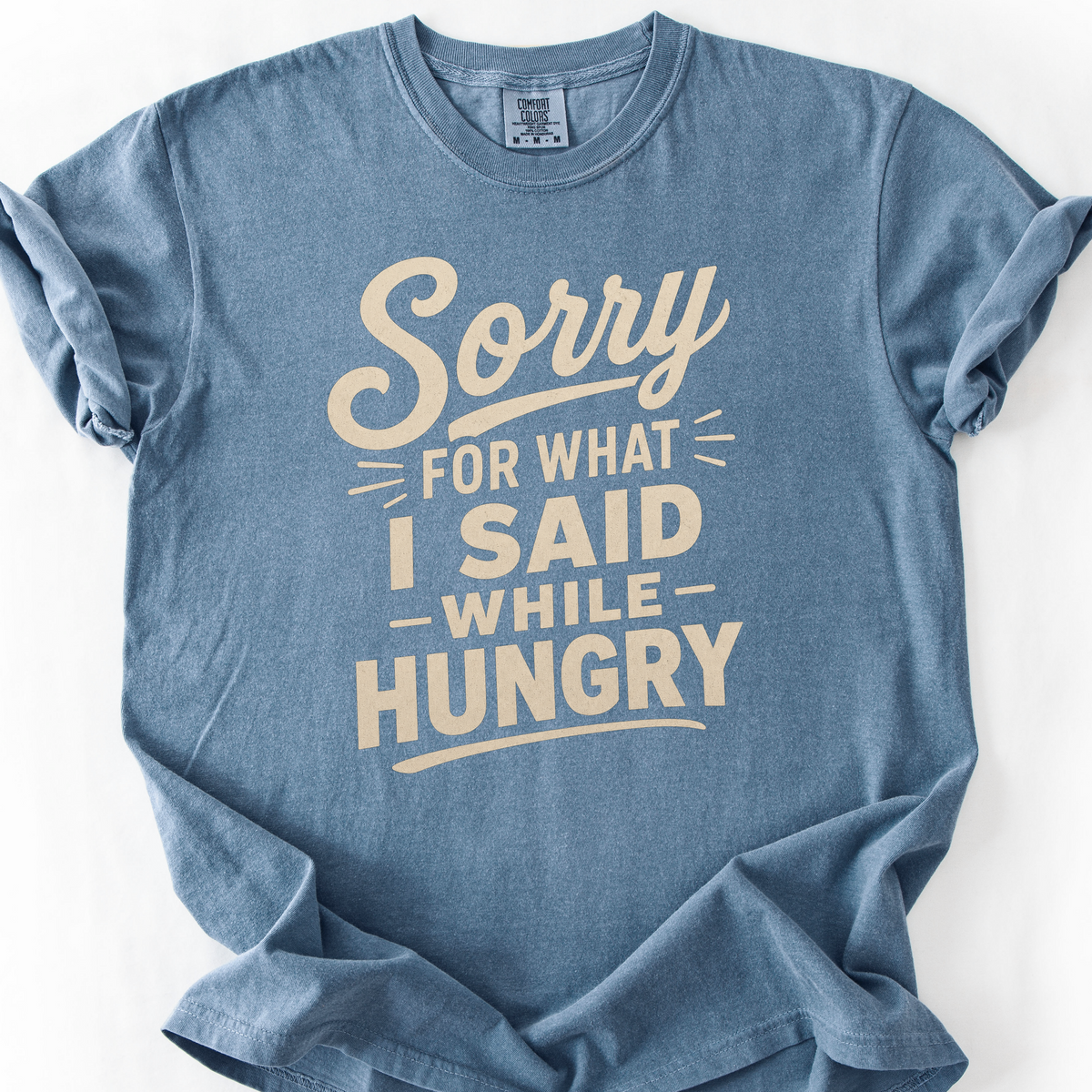 Sorry For What I Said While Hungry T-Shirt — Blue Jean