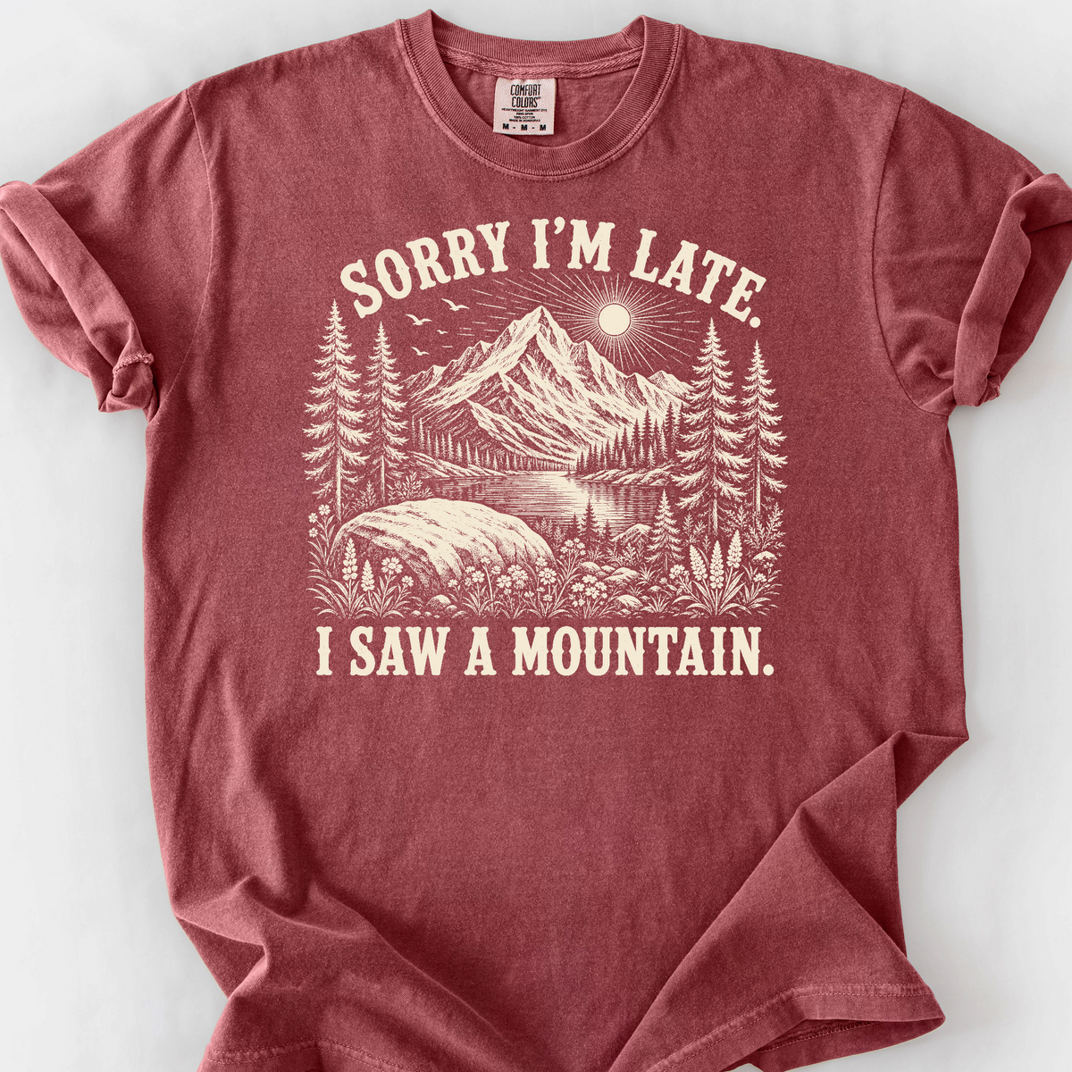 Sorry I'm Late T-Shirt — Brick