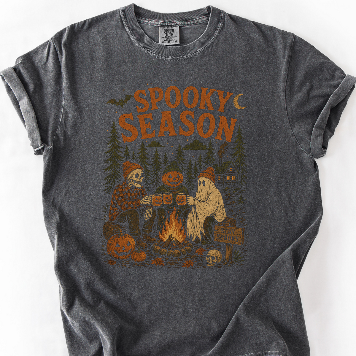 Spooky Season Campfire T-Shirt — Pepper