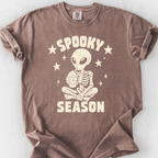 Spooky Season Skeleton T-Shirt — Espresso