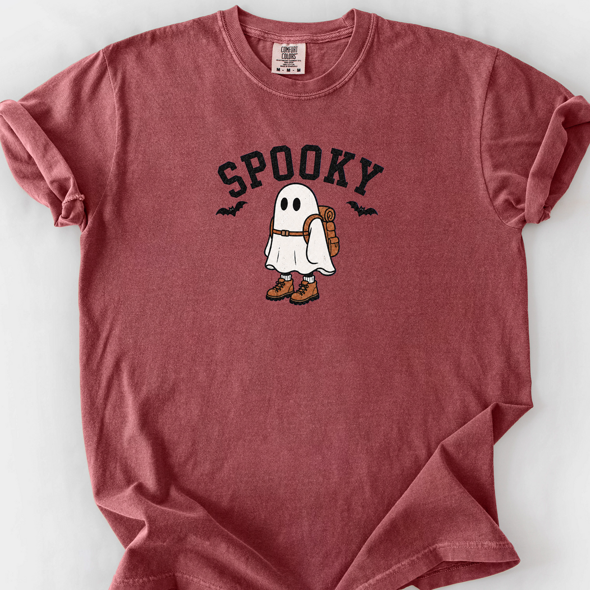 Spooky Trail Ghost T-Shirt — Brick