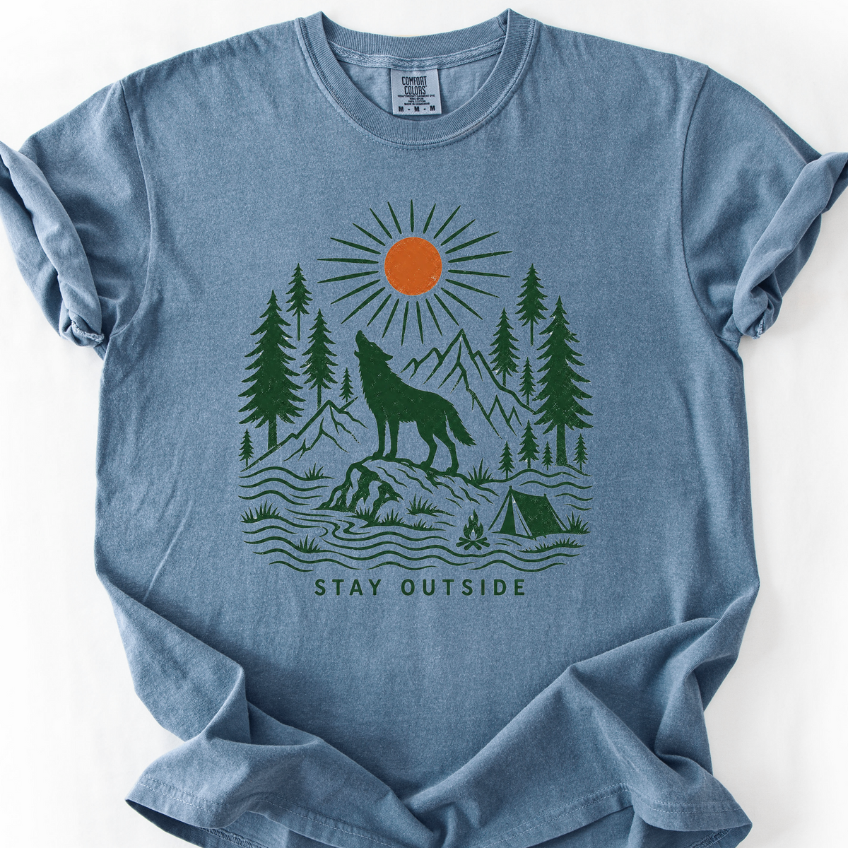 Stay Outside T-Shirt — Blue Jean