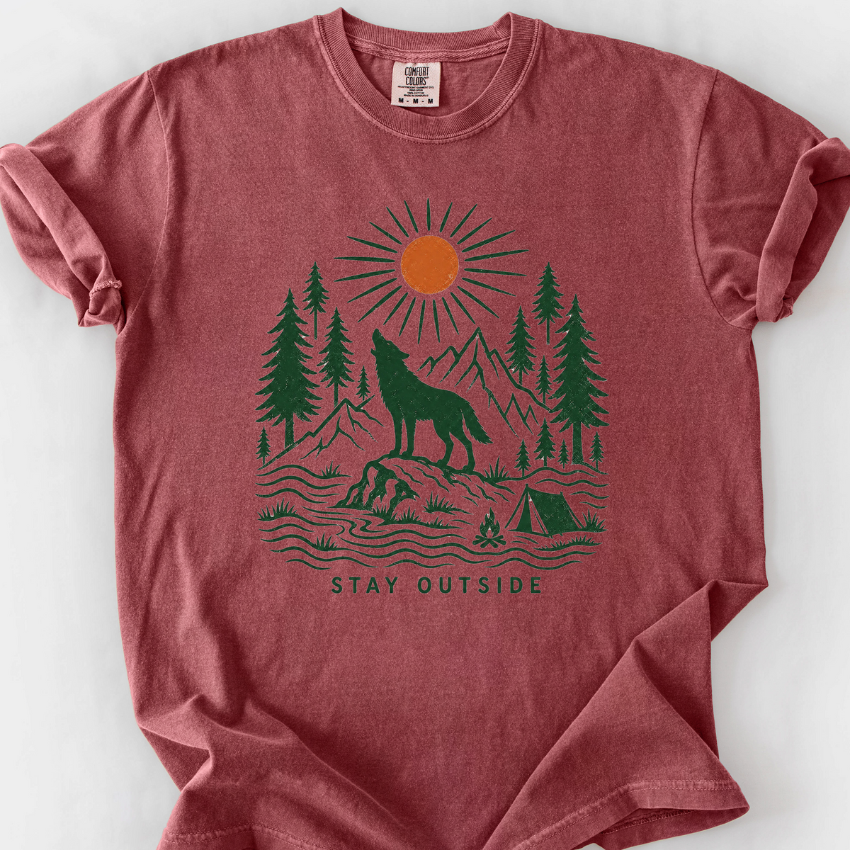 Stay Outside T-Shirt — Brick