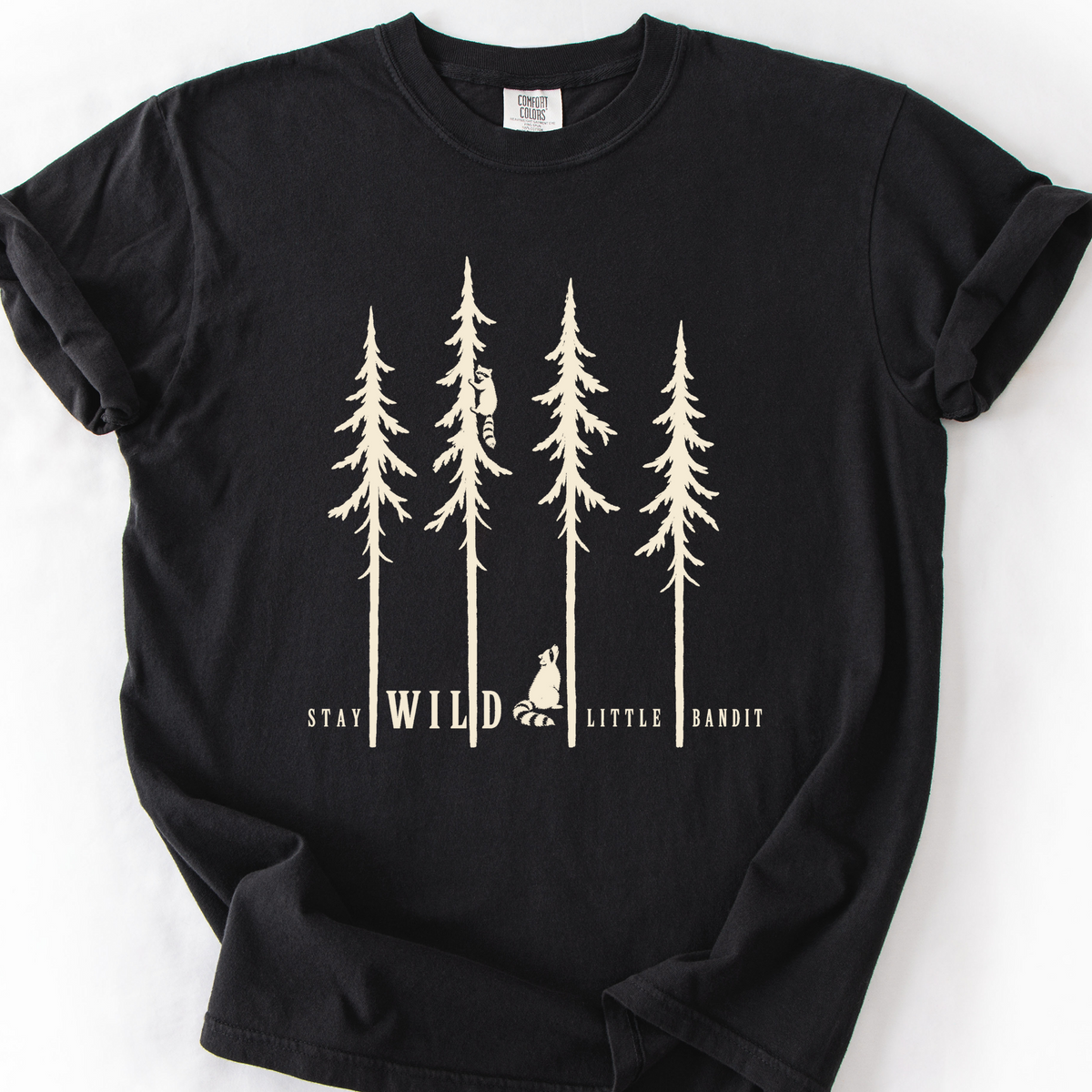 Stay Wild Little Bandit T-Shirt — Black