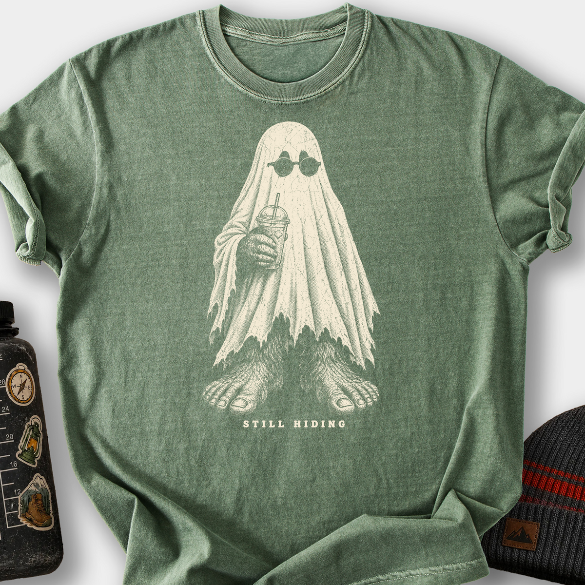 Still Hiding T-Shirt — Moss