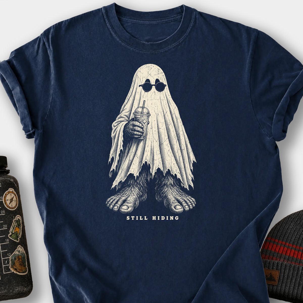 Still Hiding T-Shirt — Navy