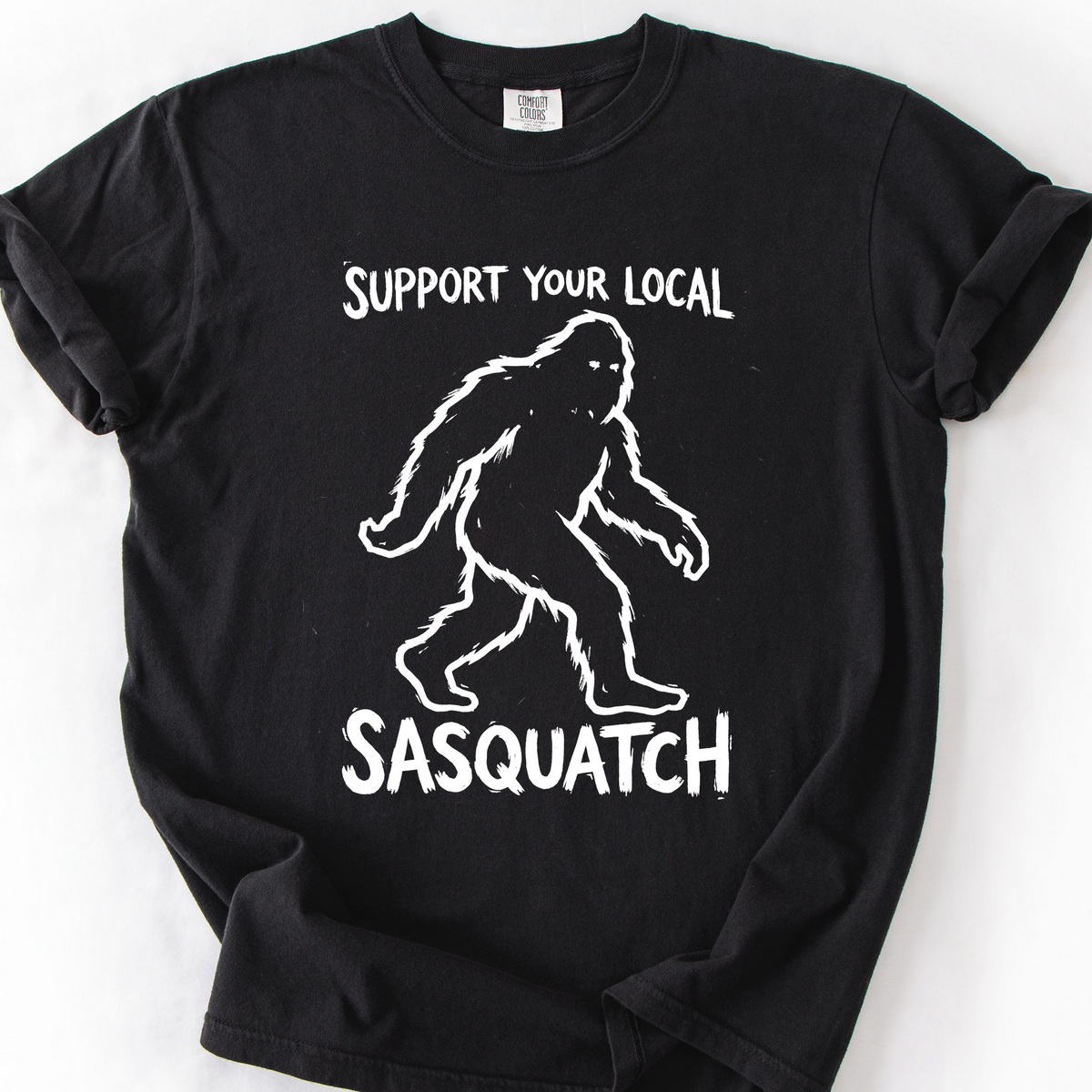 Support Your Local Sasquatch T-Shirt — Black