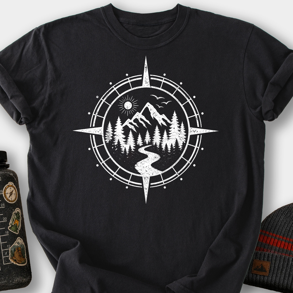 Switchback Compass T-Shirt — Black