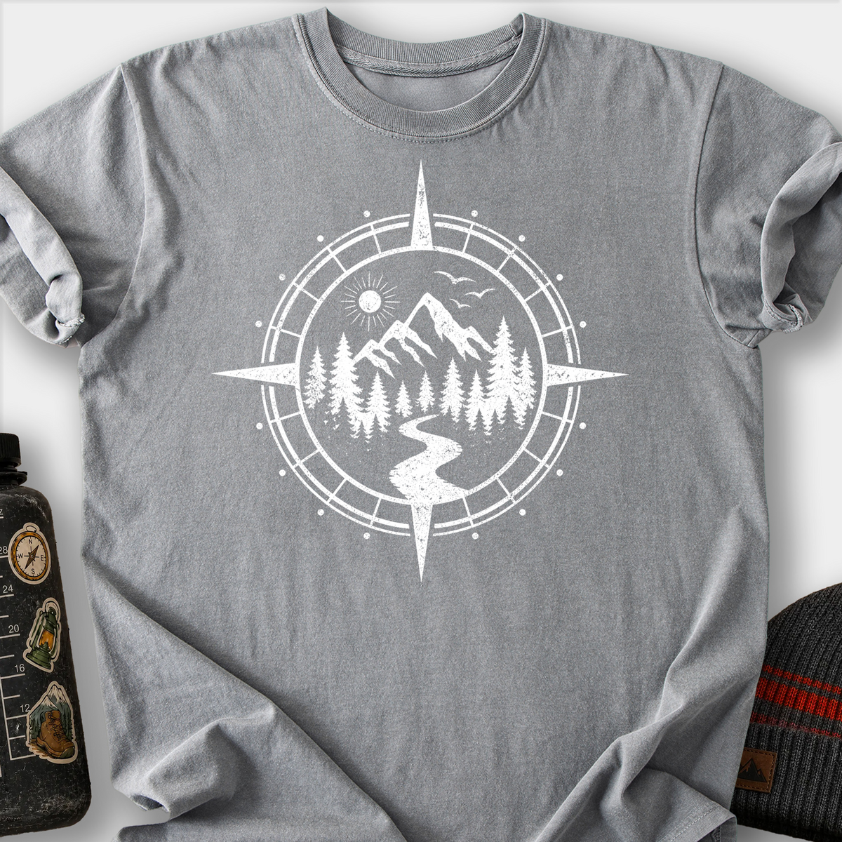 Switchback Compass T-Shirt — Grey