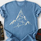 Mountain Heartbeat (Switchbacks) T-Shirt — Blue Jean