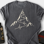 Mountain Heartbeat (Switchbacks) T-Shirt — Pepper