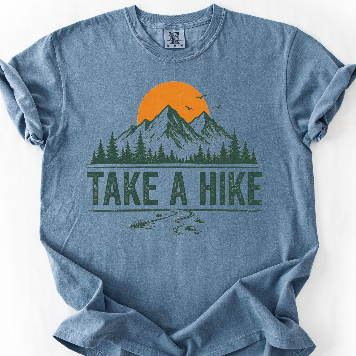 Take A Hike Mountains T-Shirt — Blue Jean
