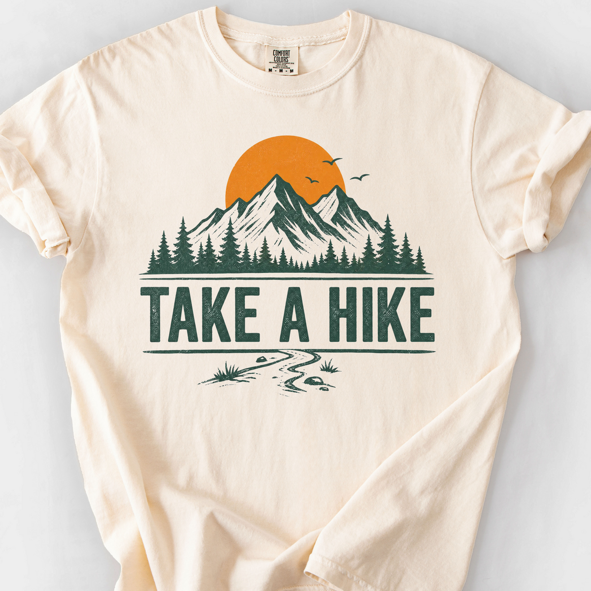 Take A Hike Mountains T-Shirt — Ivory