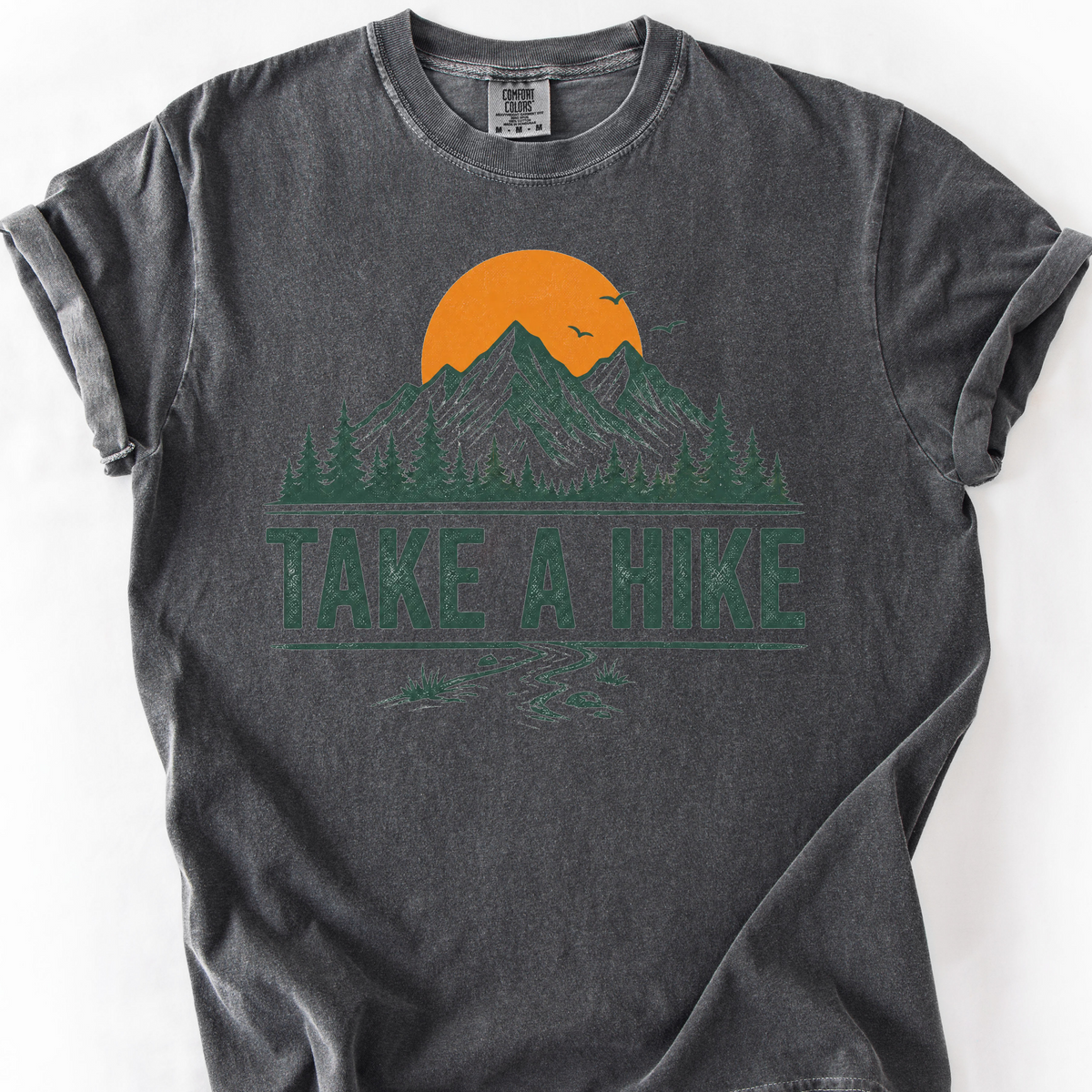 Take A Hike Mountains T-Shirt — Pepper