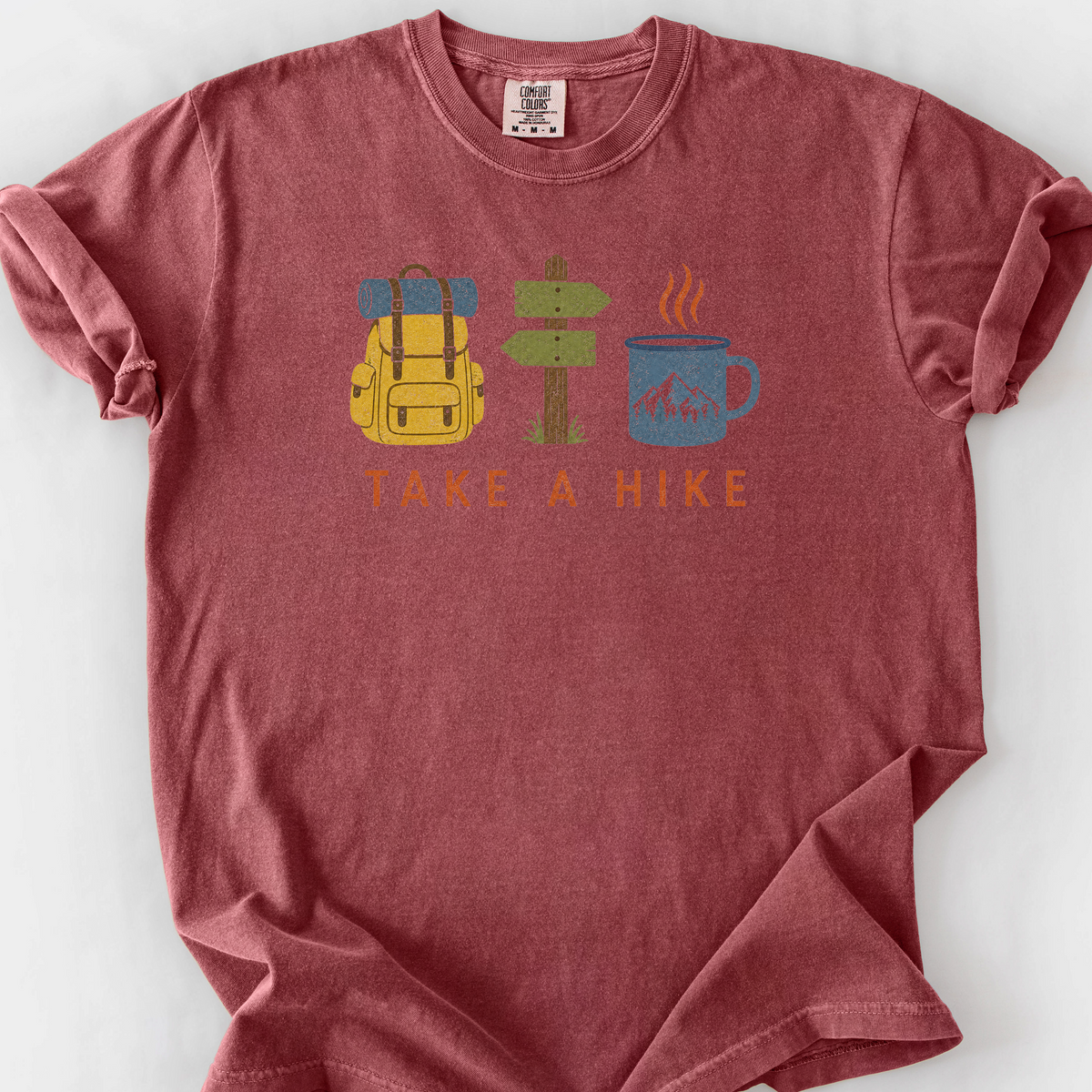 Take A Hike Trio T-Shirt — Brick