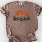 Take Me Outside Badge T-Shirt — Espresso