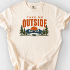 Take Me Outside Badge T-Shirt — Ivory