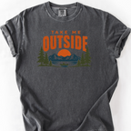 Take Me Outside Badge T-Shirt — Pepper