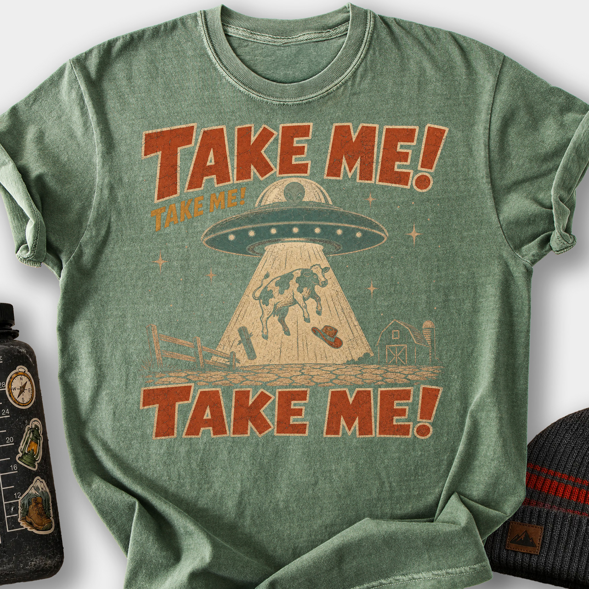 Take Me Take Me T-Shirt — Moss