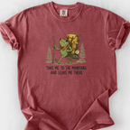 Take Me To The Mountains Frog T-Shirt — Brick