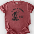 Take Me To The Mountains Goat T-Shirt — Brick