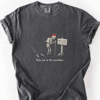 Take Me To The Mountains Skeleton T-Shirt — Pepper