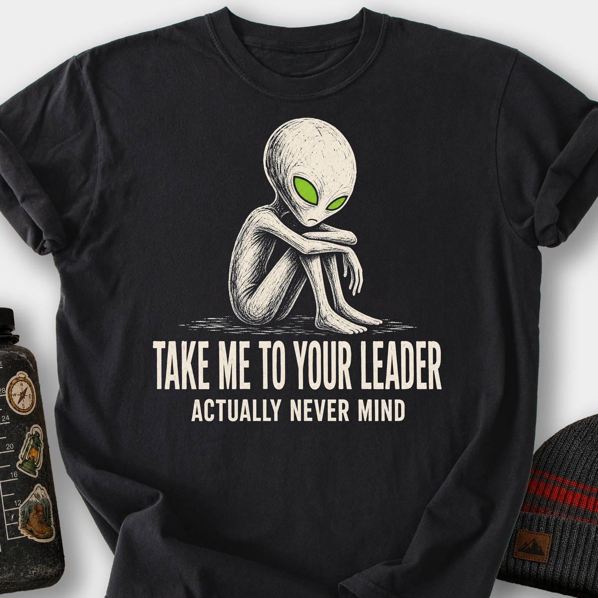Take Me To Your Leader T-Shirt — Black
