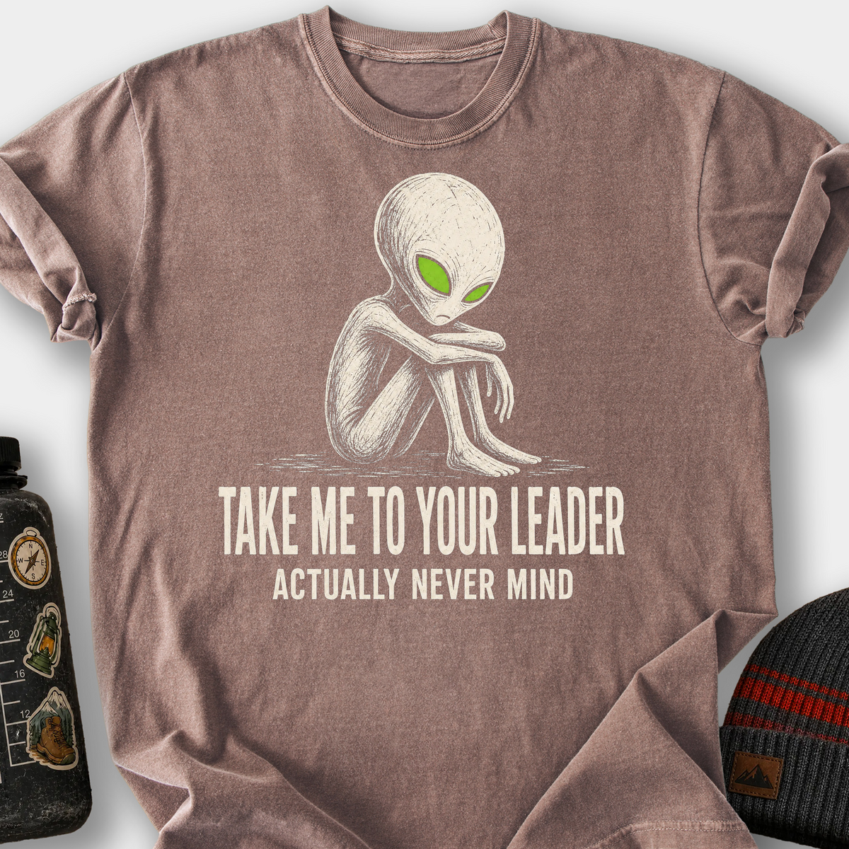 Take Me To Your Leader T-Shirt — Espresso