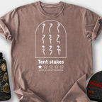 Tent Stake Review Arched Frame T-Shirt — Espresso