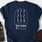 Tent Stake Review Arched Frame T-Shirt — Navy