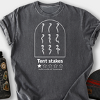 Tent Stake Review Arched Frame T-Shirt — Pepper