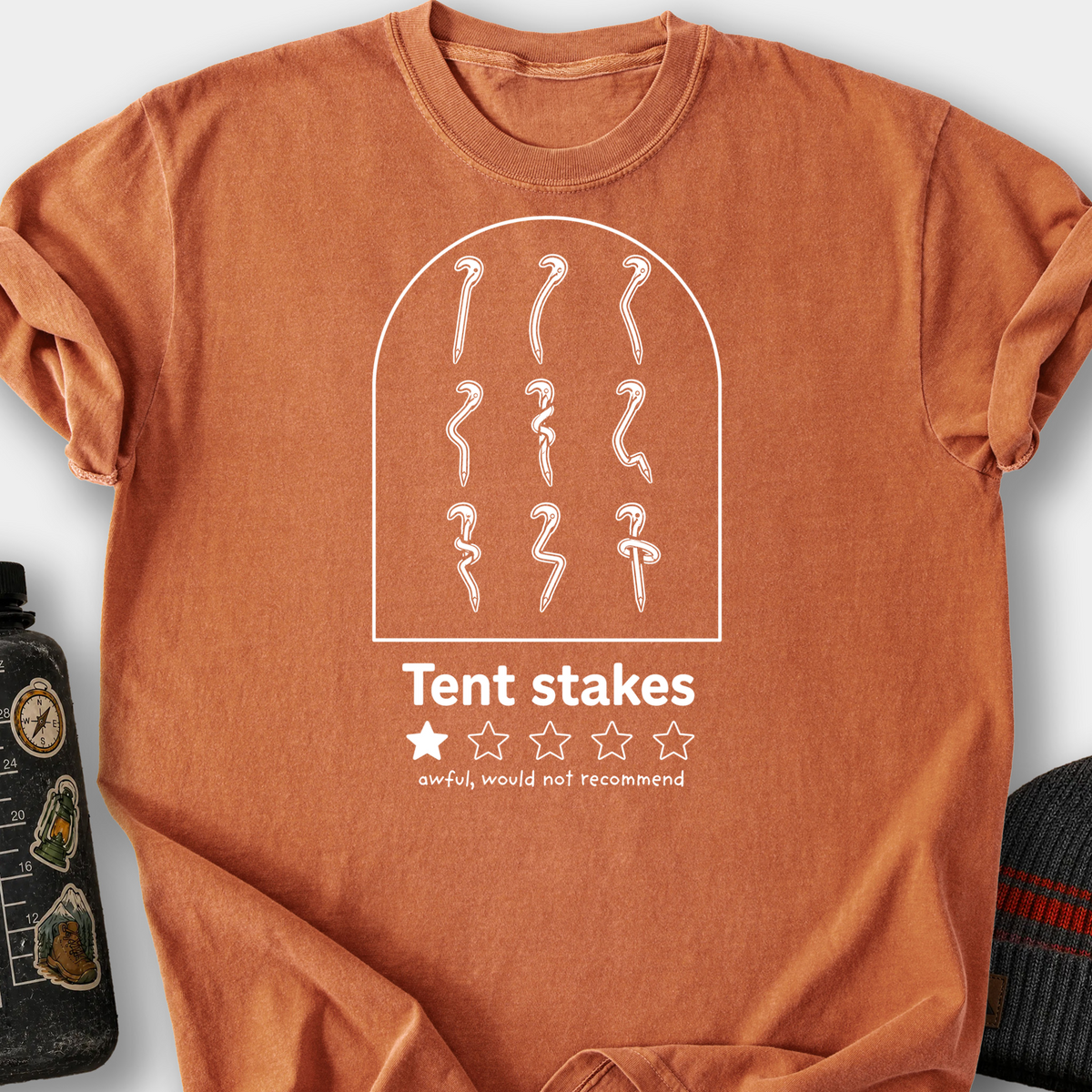 Tent Stake Review Arched Frame T-Shirt — Yam