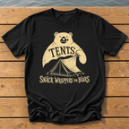 Tents Snack Wrappers For Bears T-Shirt — Black