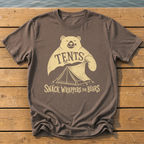 Tents Snack Wrappers For Bears T-Shirt — Espresso