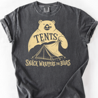 Tents Snack Wrappers For Bears T-Shirt — Pepper