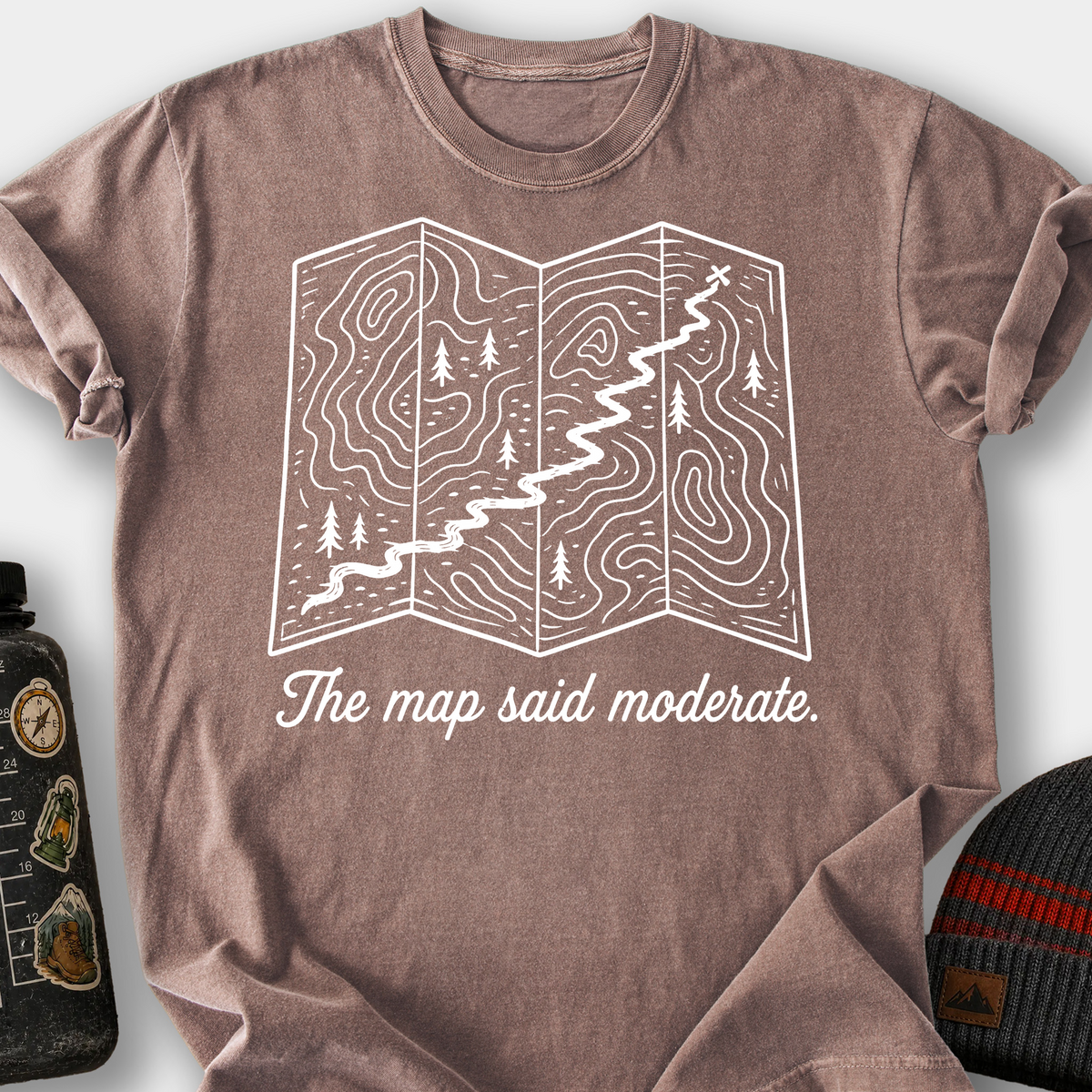 The Map Said Moderate T-Shirt — Espresso