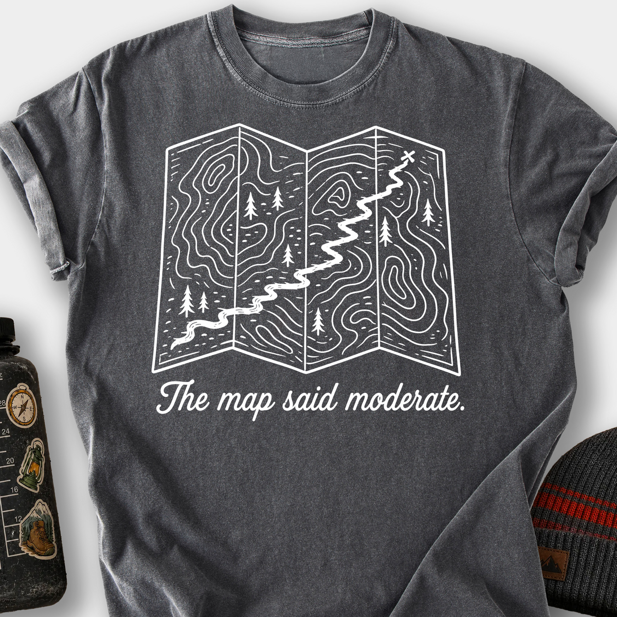 The Map Said Moderate T-Shirt — Pepper
