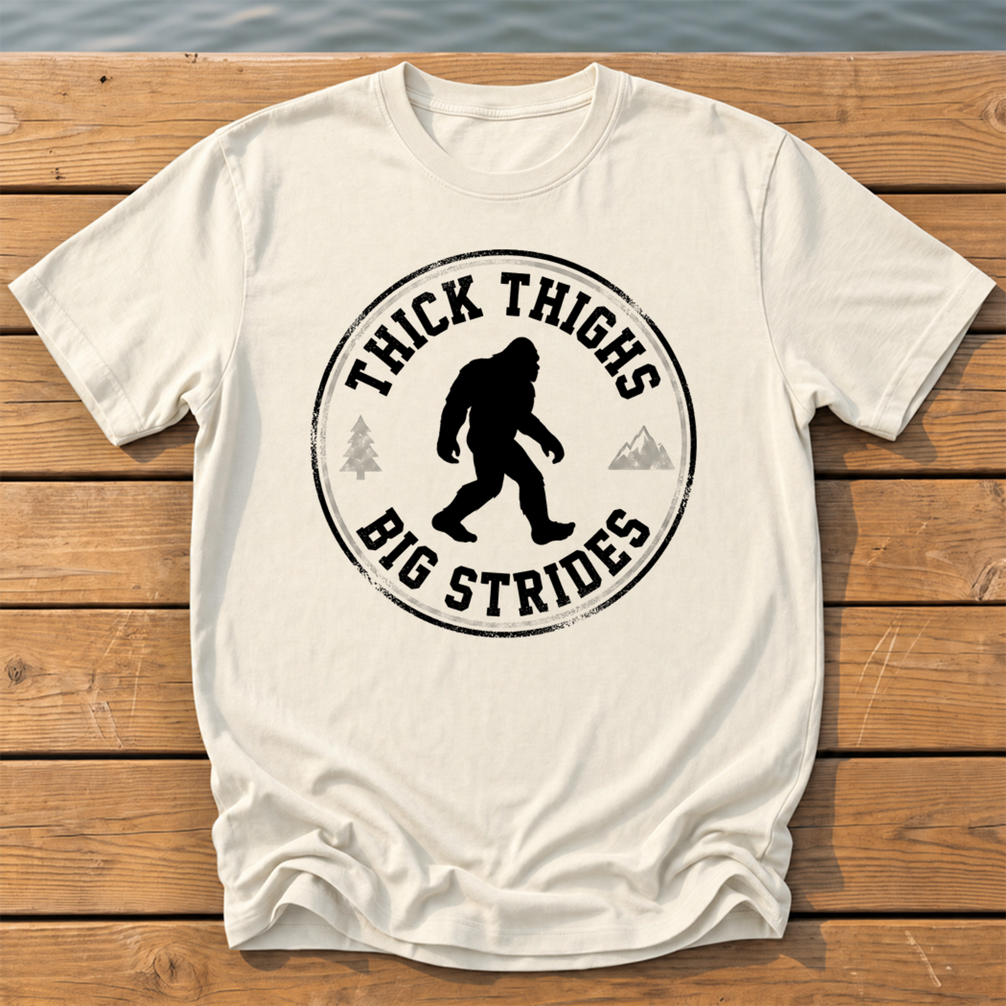 Thick Thighs Big Strides T-Shirt — Ivory