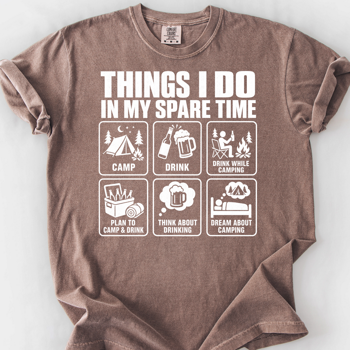 Things I Do Spare Time T-Shirt — Espresso