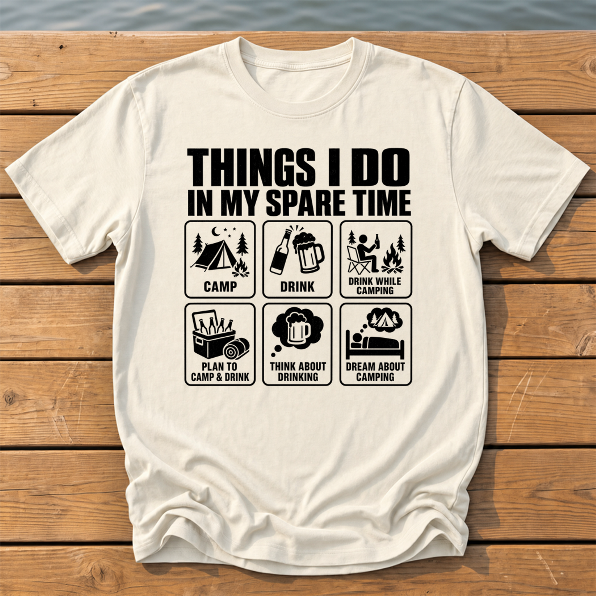 Things I Do Spare Time T-Shirt — Ivory