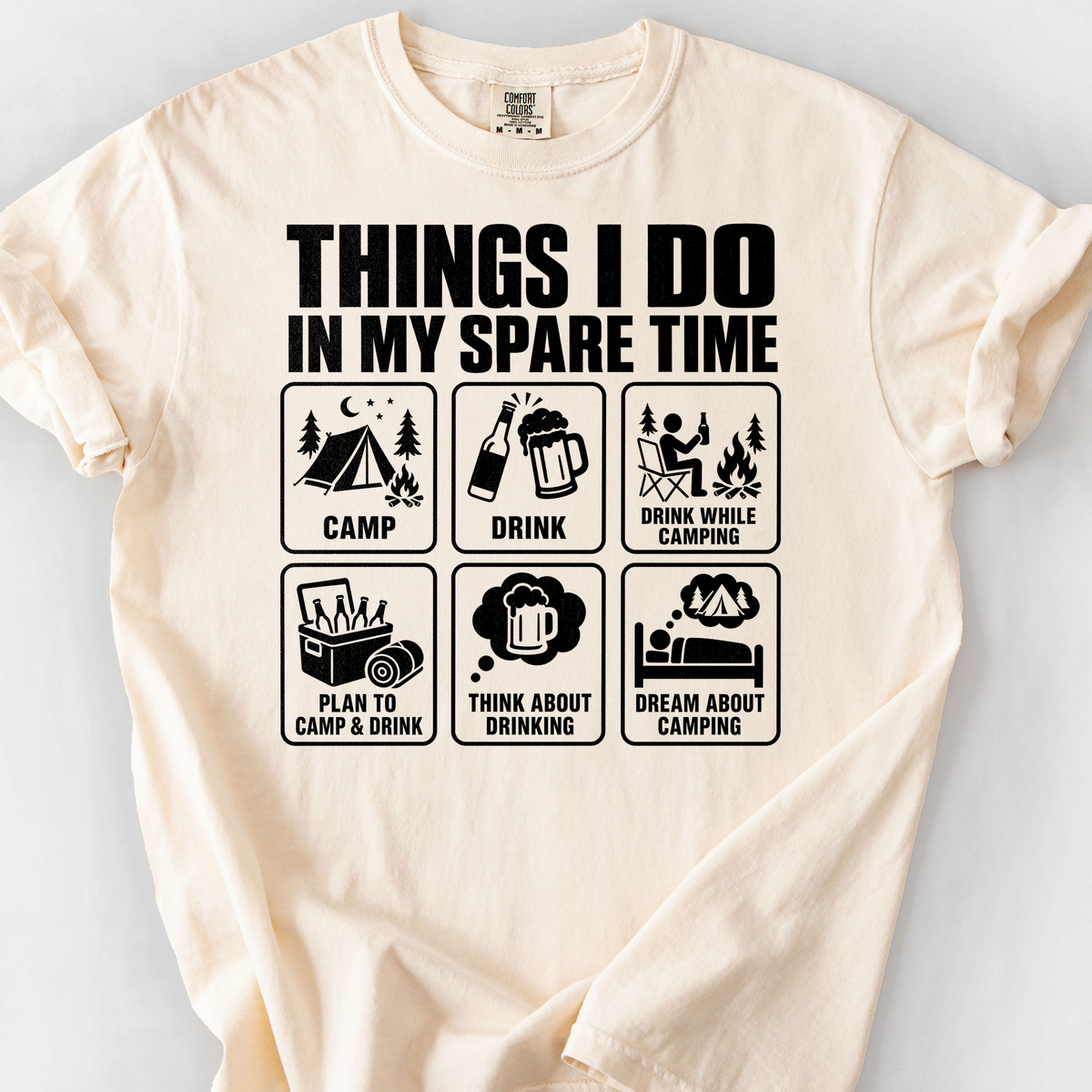 Things I Do Spare Time T-Shirt — Ivory